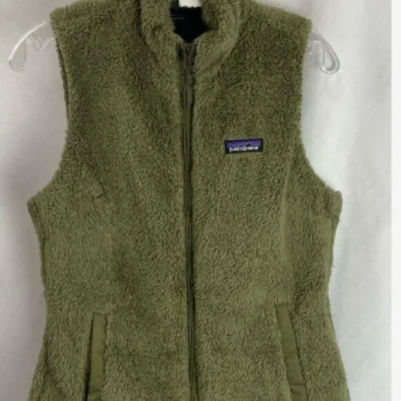 Patagonia Women's Moss Green Fury Full Zip Lined Vintage Retro Vest Size Medium - Picture 2 of 10